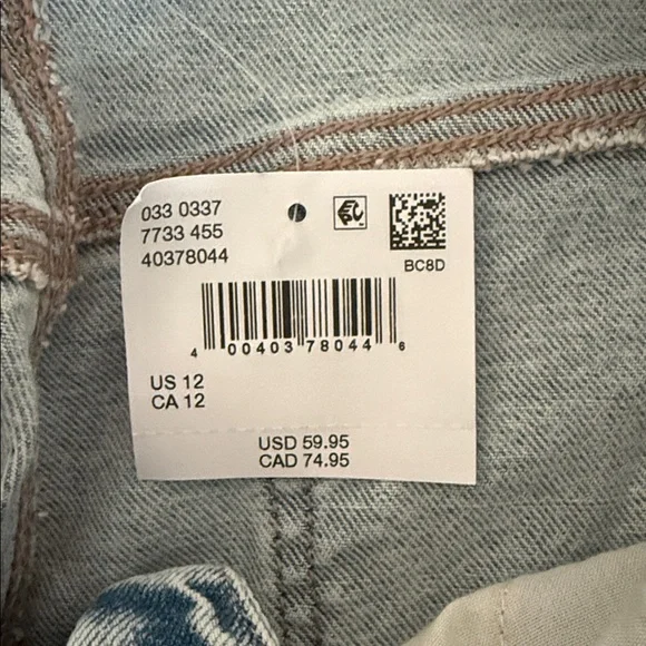 NWT American Eagle Curvy Mom Short Strigid 12 - Picture 7 of 7